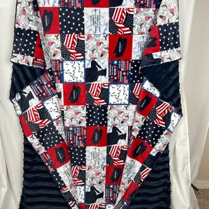 Honor our Veterans and Navy Chinchilla 60x72 Large X-Wide Throw Blanket