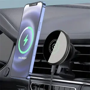 Magnetic Wireless Phone Holder Car Charger Car Mount With Fast Charging Wireless Magnet Car Phone Holder for iPhone 17/17e/17 Pro/17 Pro Max/17 Plus/Air/16/15/14/13/12 Series