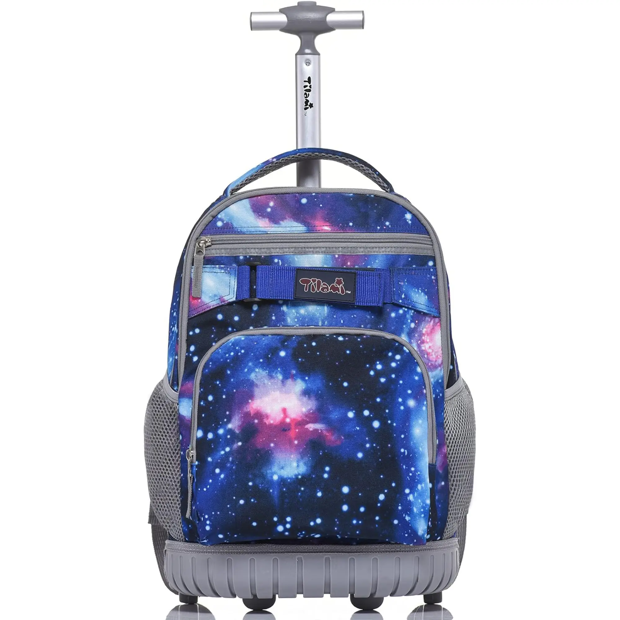 Tilami Rolling Backpack 18 inch Boys and Girls Laptop Backpack, Galaxy
