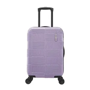 American Tourister NXT Checkered Hardside Carry On Spinner Suitcase - Soft Lilac