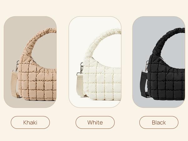 Telena Puffer Bag Fashion Quilted Tote Bag Nylon Shoulder Crossbody Bags for Women Lightweight Carryall Hobo Bag Gift Purse Valentine's Day gift