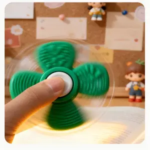 Super Healing Asmr Four-Leaf Clover Fidget Spinner, Focus Training Sensory Stone, Portable Edc Toy for Work, Study, Travel Relief