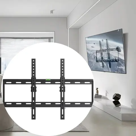 1 PC Durable Stable Metal TV Wall Mount - Full-Motion Dual-Arm Low-Profile Tiltable Rack for Most 32-70inch Flat/Curved TVs, Quick-Release Lock, Easy Install, Comfy Viewing, Holds Up to 165lbs (74.8kg) Home Supplies