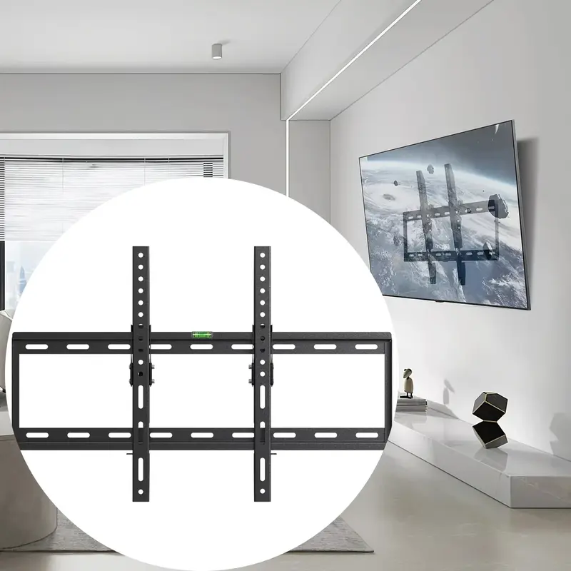 1 PC Durable Stable Metal TV Wall Mount - Full-Motion Dual-Arm Low-Profile Tiltable Rack for Most 32-70inch Flat/Curved TVs, Quick-Release Lock, Easy Install, Comfy Viewing, Holds Up to 165lbs (74.8kg) Home Supplies