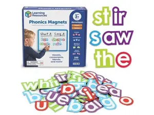 Learning Resources Phonics Magnets - Magnetic ABC, Alphabet Recognition for Preschoolers, Phonics and Spelling, Classroom, Teach Toddler Reading, Language Development, Educational Toy