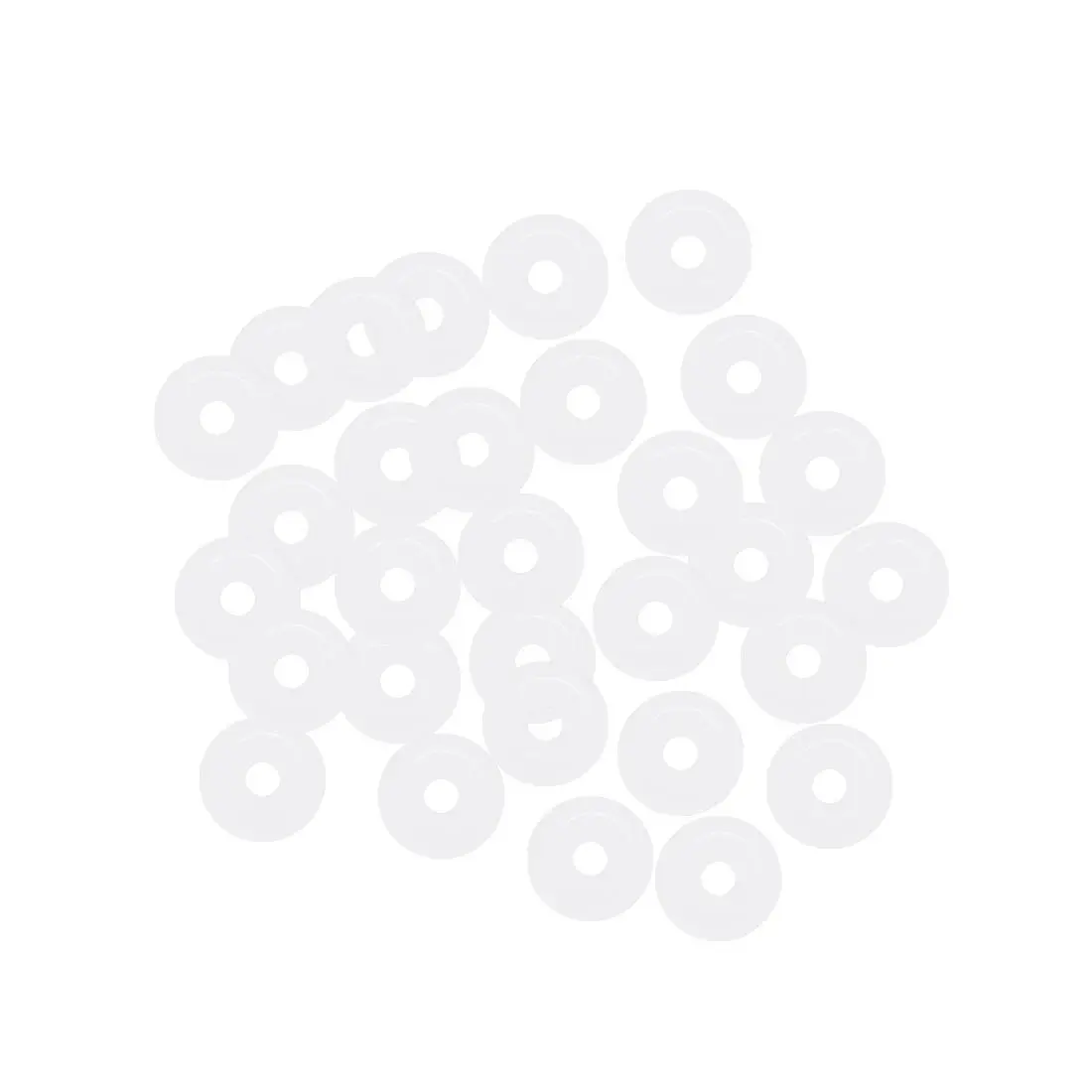 30Pcs Silicone O-Rings 4-9.5mm OD 1mm-6.5mm ID 1.5mm Width VMQ Seal Gasket for Compressor Valves Pipe Repair White Silicone Ring