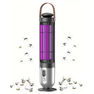 USB Rechargeable Mosquito Killer Lamp, Portable Desktop/Wall Mounted Dual-use Mosquito Fly Trap with Night Light, Suitable for Outdoor, Home, Office