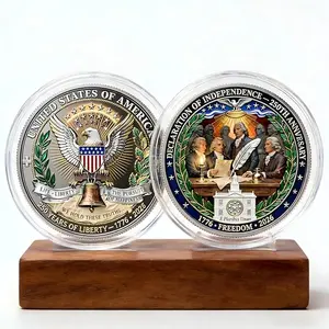 1776–2026 Independence Anniversary Coin, America 250 Freedom Challenge Coin, Patriotic Gift for History Lovers, Veterans and Collectors