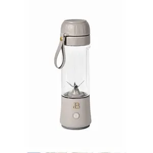 Drew Barrymore 2.0 Consumer-Grade Mini Blender, 16 oz Portable To-Go Kitchen Appliance, Porcini Taupe, New, Consumer-Grade Mini Blenders