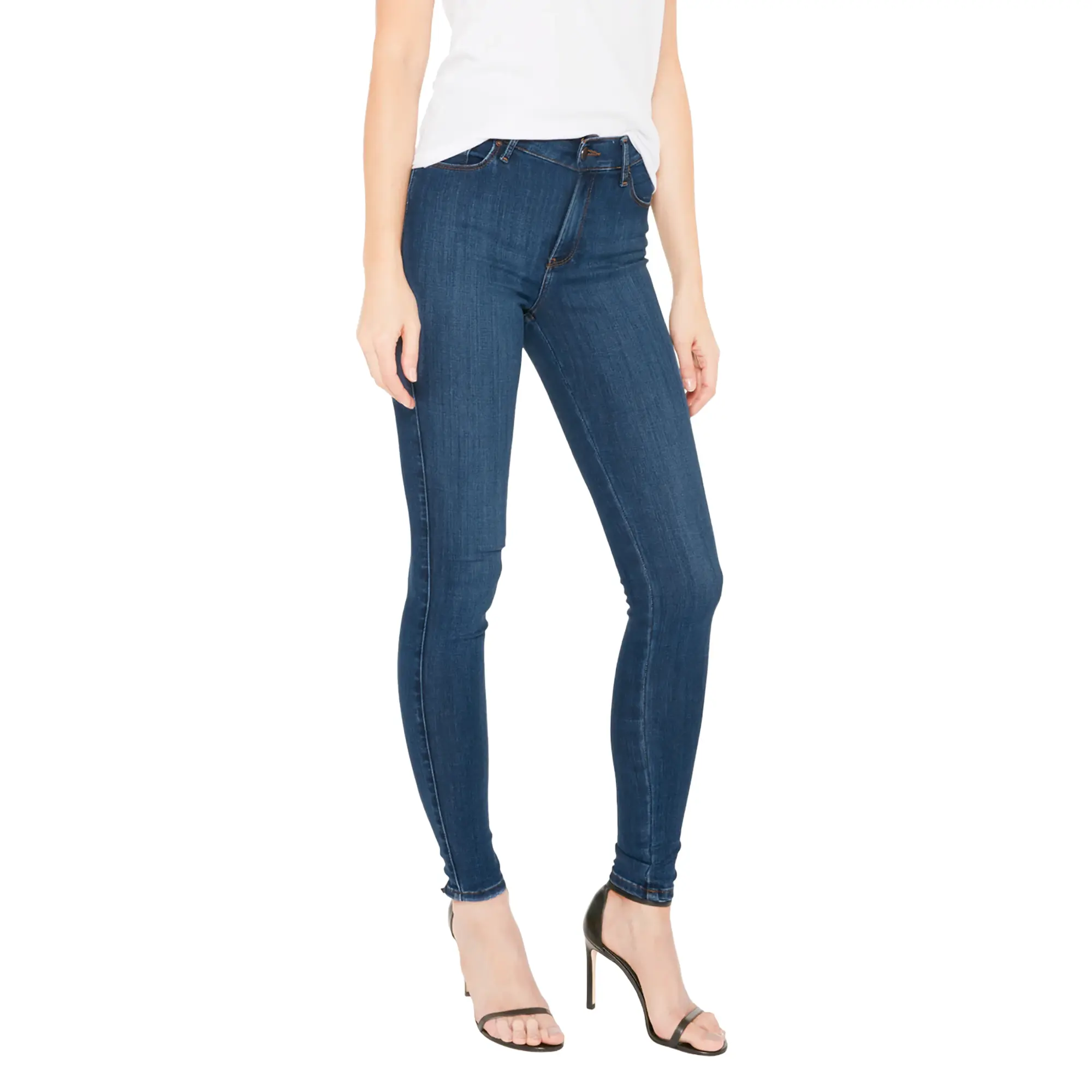 Mott & Bow High Rise Skinny Jane Jeans Anti Flat Butt Leg-lengthening Shape Retention Women's Bottom for Daily, Basic, Minimalist, High Rise Jeans
