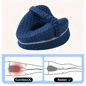 Ergonomic knee pillow with non-slip elastic band, soft non-woven fabric material, comfortable sleeping position support, relief of joint pain, suitable for side sleepers, pillow for pregnancy shaping and leg shaping, home and travel