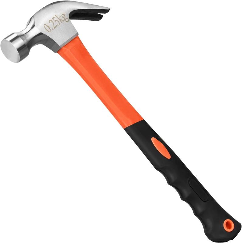 8/16/24oz Straight Rip Fiberglass General Purpose Claw Hammer, with Smooth Face & Non-slip Grip