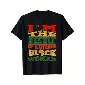 Summer t Shirts Black Women Support Black African American T-Shirt Art T-Shirt