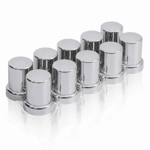 33mm x 2-3/8'' hexagonal chrome-plated plastic push-in wheel nut cover is suitable for semi-trailer trucks  Tires Parts Rims