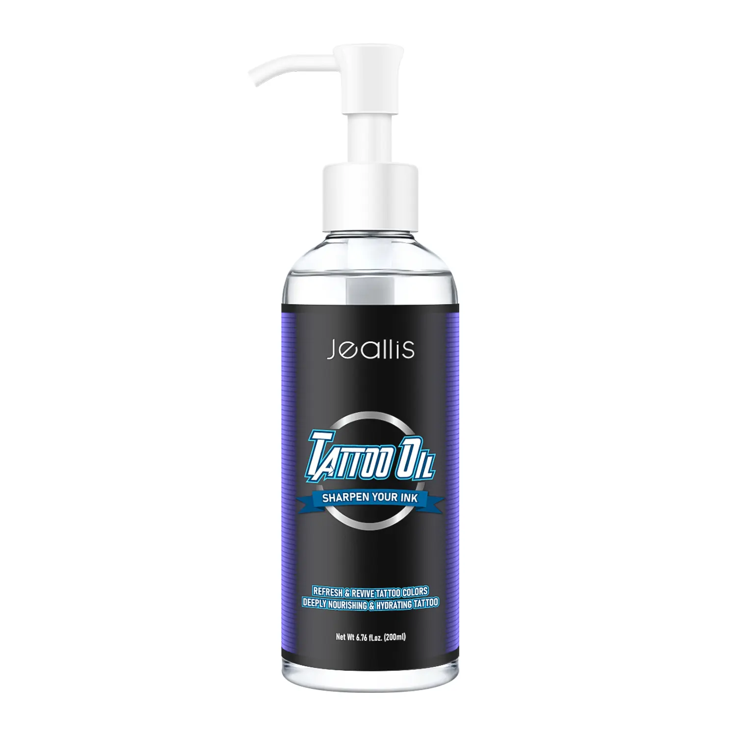 Jeallis Tattoo Aftercare Ink Oil for Healed Tattoos, Tattoo Oil Moisturizer For Tattoos, Heal New & Brighten Old, Soothe Itch, Natural Tattoo Aftercare With Natural Ingredients, 6.76fl.oz
