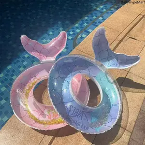 Thickened Mermaid Inflatable Float, Premium Eco-PVC Armpit Swim Ring, Vintage Fruit Stripes Prints, Lightweight Eco-Friendly Pool Accessory for Adults