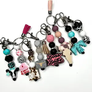 Western bead keychains