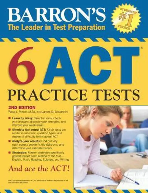 USED-Barron's 6 ACT Practice Tests by Patsy J. Prince M.Ed. (Paperback)