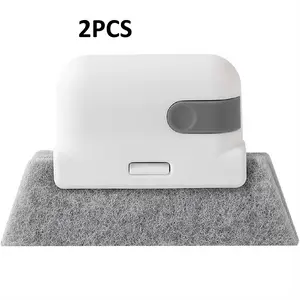 2PCS Window Groove Brush 2 in 1 Detachable Handheld, Sturdy Plastic, Lightweight and Ergonomic, Breaks Through Dead Spots, for Window Slots and Sill Crevices