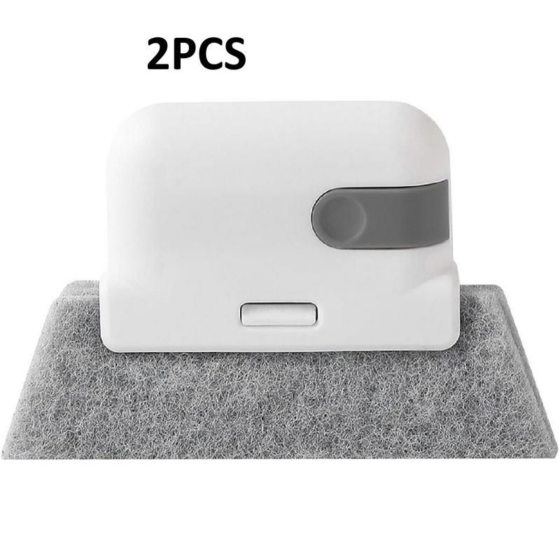 2PCS Plastic Window Groove Brush, 2-in-1 Detachable Handheld, Lightweight Ergonomic Design, Cleans Window Slots, Sill Crevices & Dead Spots, Ideal for Narrow Gaps, Household Dust Removal & Indoor Deep Cleaning