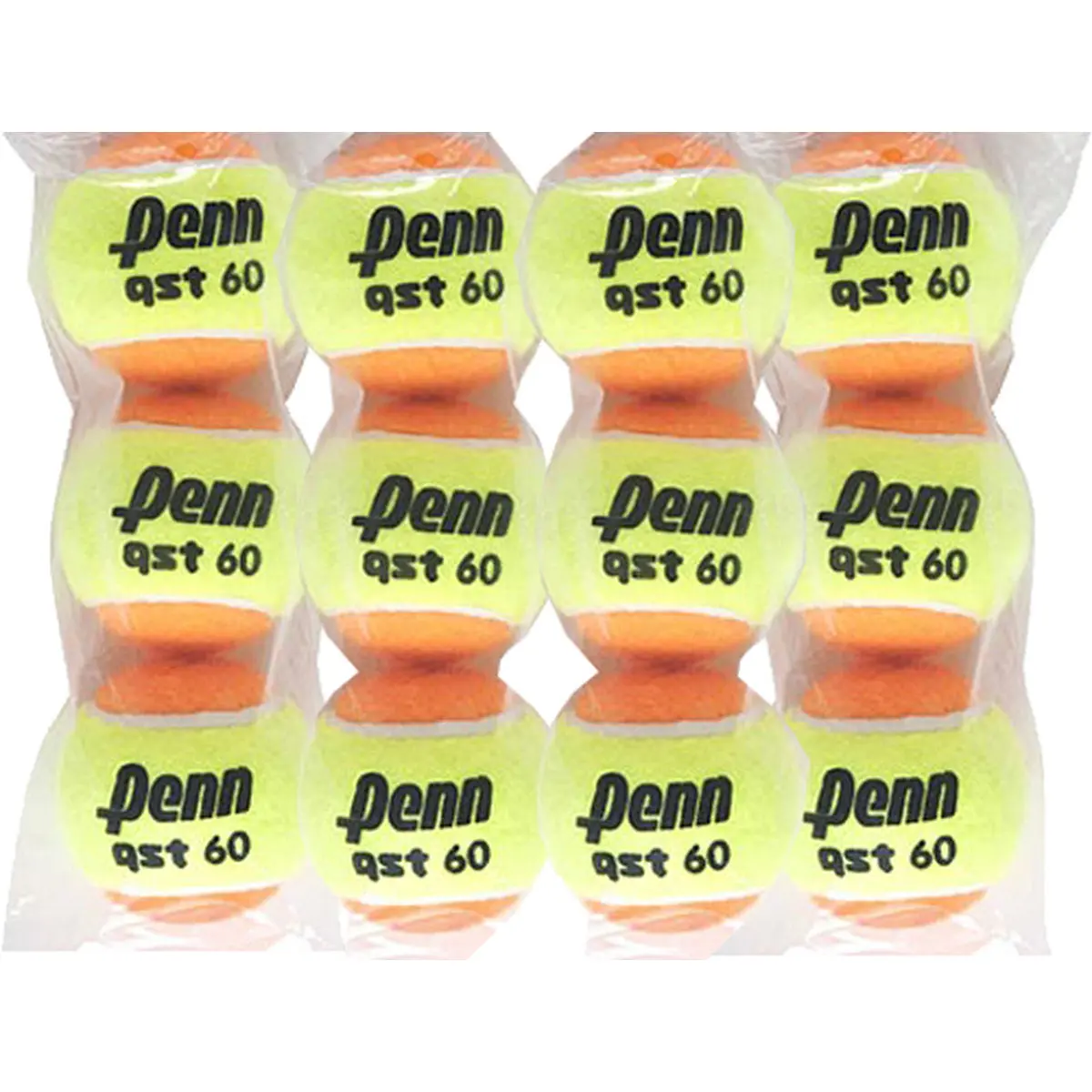 Penn QST 60 Orange Training Tennis Balls - Bag (12 Balls)