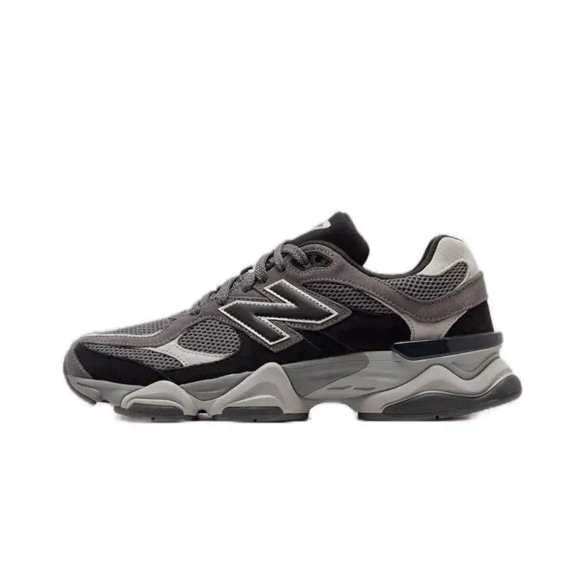 New Balance 9060 Black Castlerock Men's Chunky Sneakers - Round Toe, Laced, All-Season Sports Footwear, Athletic Running Shoe, Breathable Running Sneakers, Fashionable Running Shoes, Casual Running Sneakers, Men's Shoes