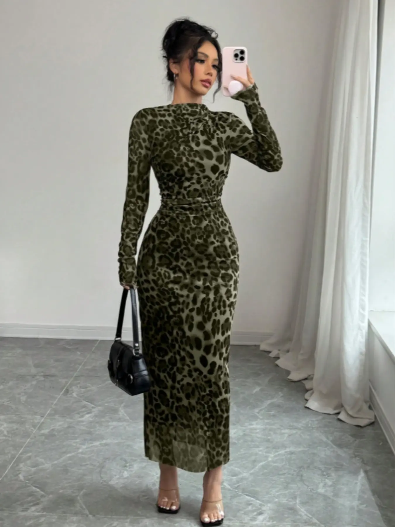 Elegant Chic Leopard Print Mesh Ruched Bodycon Dress, Long Sleeve Slim Fit Women's Autumn Winter Fashion, Stylish Ladies Formal Evening Wear Womenswear, Elegant Evening Gown - TikTok Shop Elegant Chic Leopard Print Mesh Ruched Bodycon Dress, Long Sleeve Slim Fit Women's Autumn Winter Fashion, Stylish Ladies Formal Evening Wear Womenswear, Elegant Evening Gown - TikTok Shop