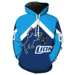Detroit Lions Allover 3D Print Hoodie