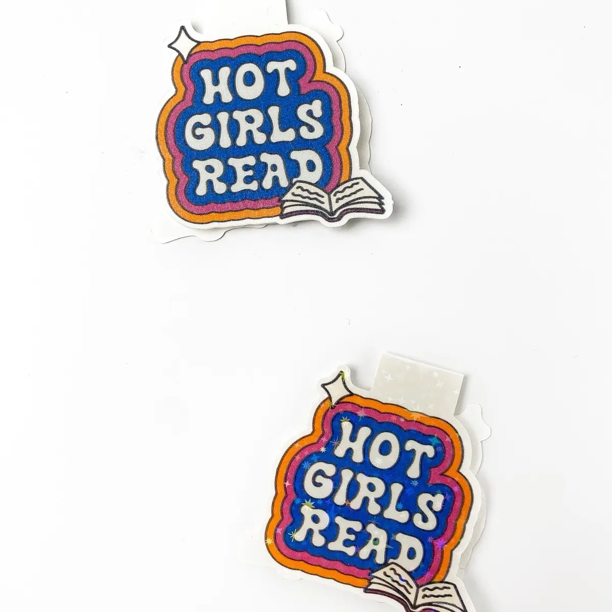 Hot Girls Read Magnetic Bookmark Holographic or High Gloss Finish