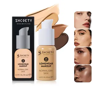 The four-color foundation liquid matches all skin tones from light to dark, meets diverse needs for different occasions, provides long-lasting wear, applies naturally without patchiness, and is easy for beginners to use, Flawless Foundation