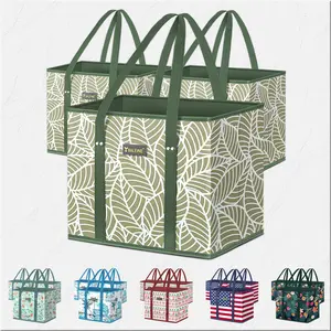 3-Pack Reusable Grocery Bags,Large Grocery Tote Bag Water Resistant Shopping Bags Foldable Grocery Bag for Shopping  Clothes,Shoes and Picnic