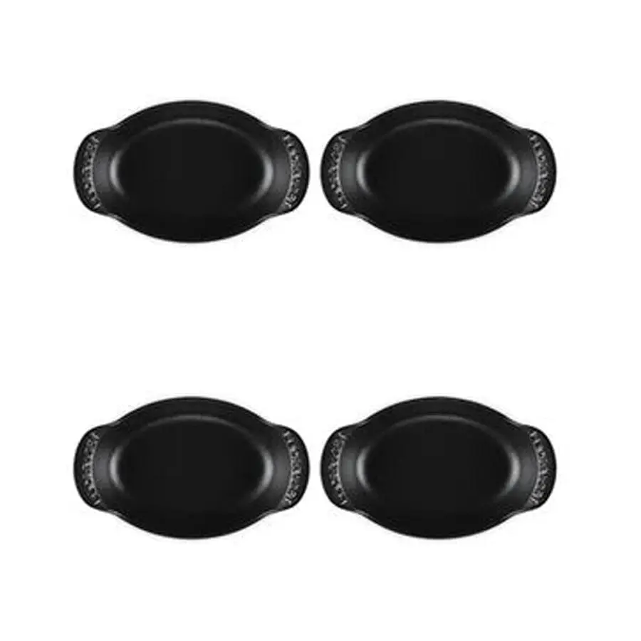Le Creuset Gourmand Collection Oval Baker - Licorice - Set of Four
