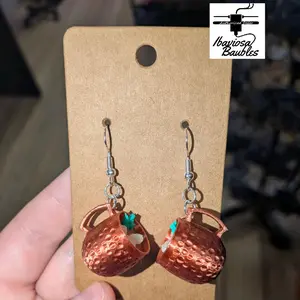 Moscow Mule Mug Earrings - Unique Drink Earrings