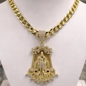 dije 094 san lazaro y cadena 249 gold plated