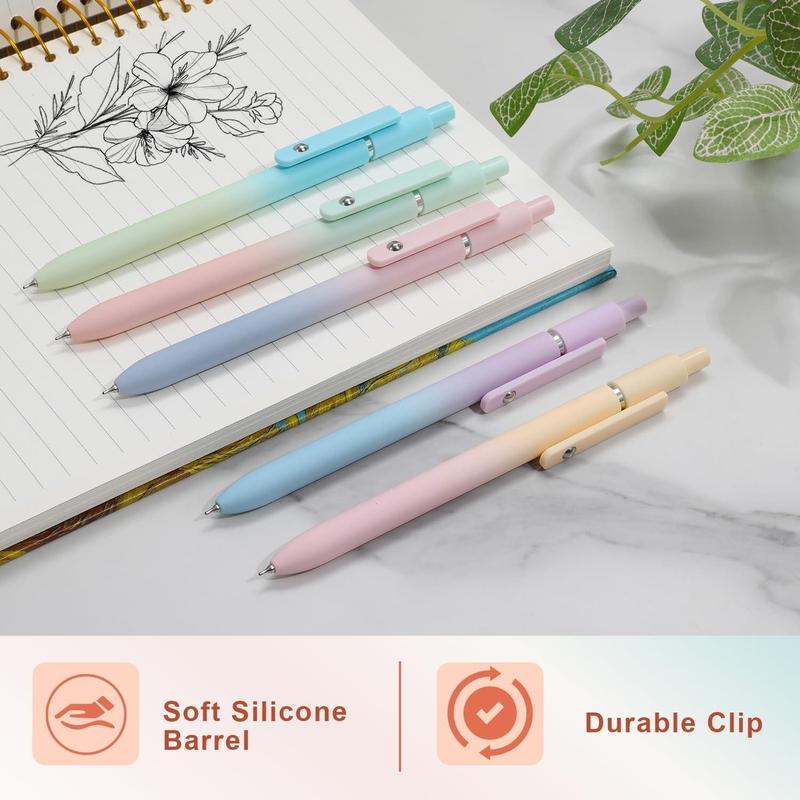 Bleck.Gl Pns 10Pes Cuicd Dy Bek ink Pen Gradin Coler Bnt Rpleab Rofil Bal Pn 07mm Fine Poin atatbl Ne Smuds Smosth itingor Sudints Nses Ofice Bt uslingAeslietieCute School Supplies Gifts for Couples