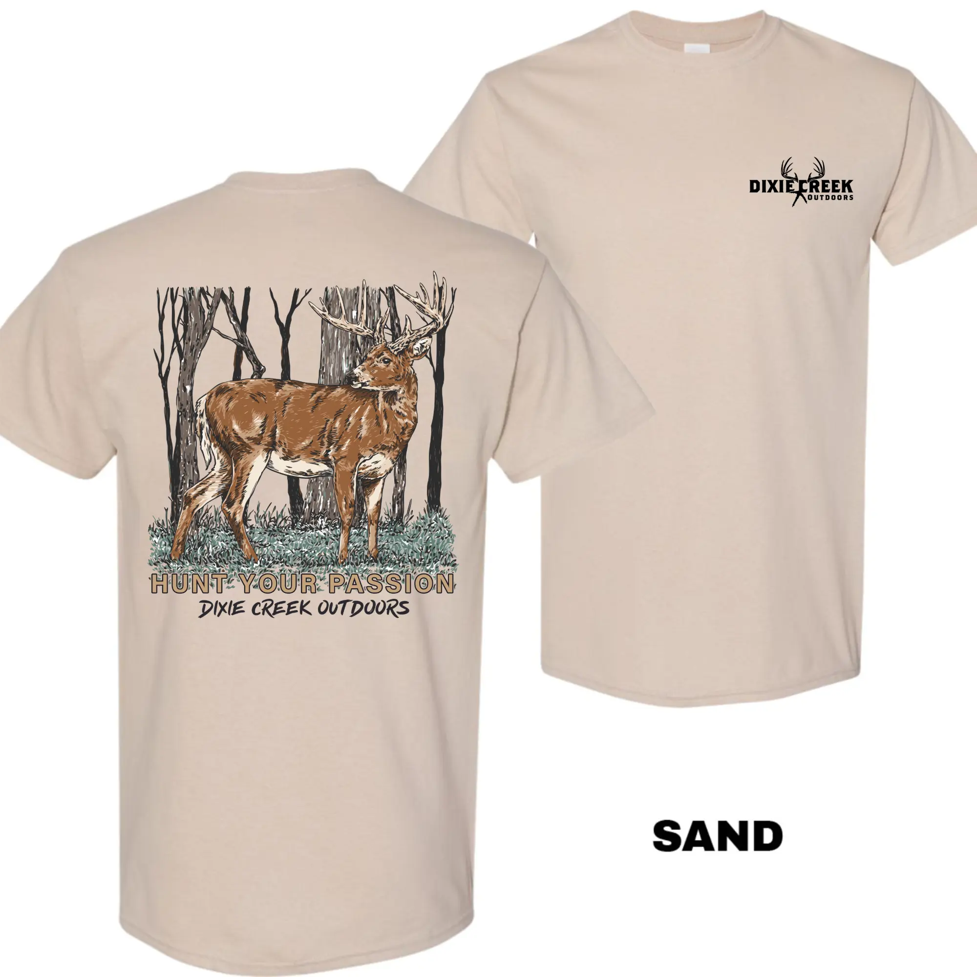 Dixie Creek Whitetail Deer T Shirt Hunting Graphic Tee Vintage Outdoors Wilderness Apparel For Men Women Short Sleeve Nature Lover Gift Top Clothes