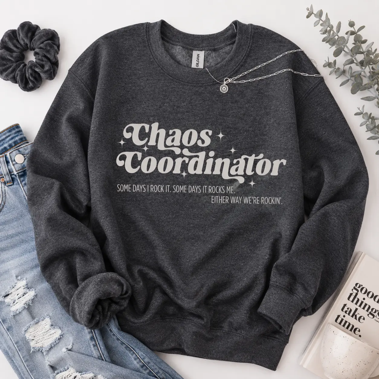 Chaos Coordinator Retro Sweatshirt or Short Sleeve T-SHIRT , ESE Teacher , Special Education Staff, Sped Graduation Gift Crewneck Medium