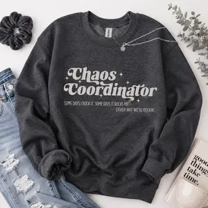 Chaos Coordinator Retro Sweatshirt or Short Sleeve T-SHIRT , ESE Teacher , Special Education Staff, Sped Graduation Gift Crewneck Medium