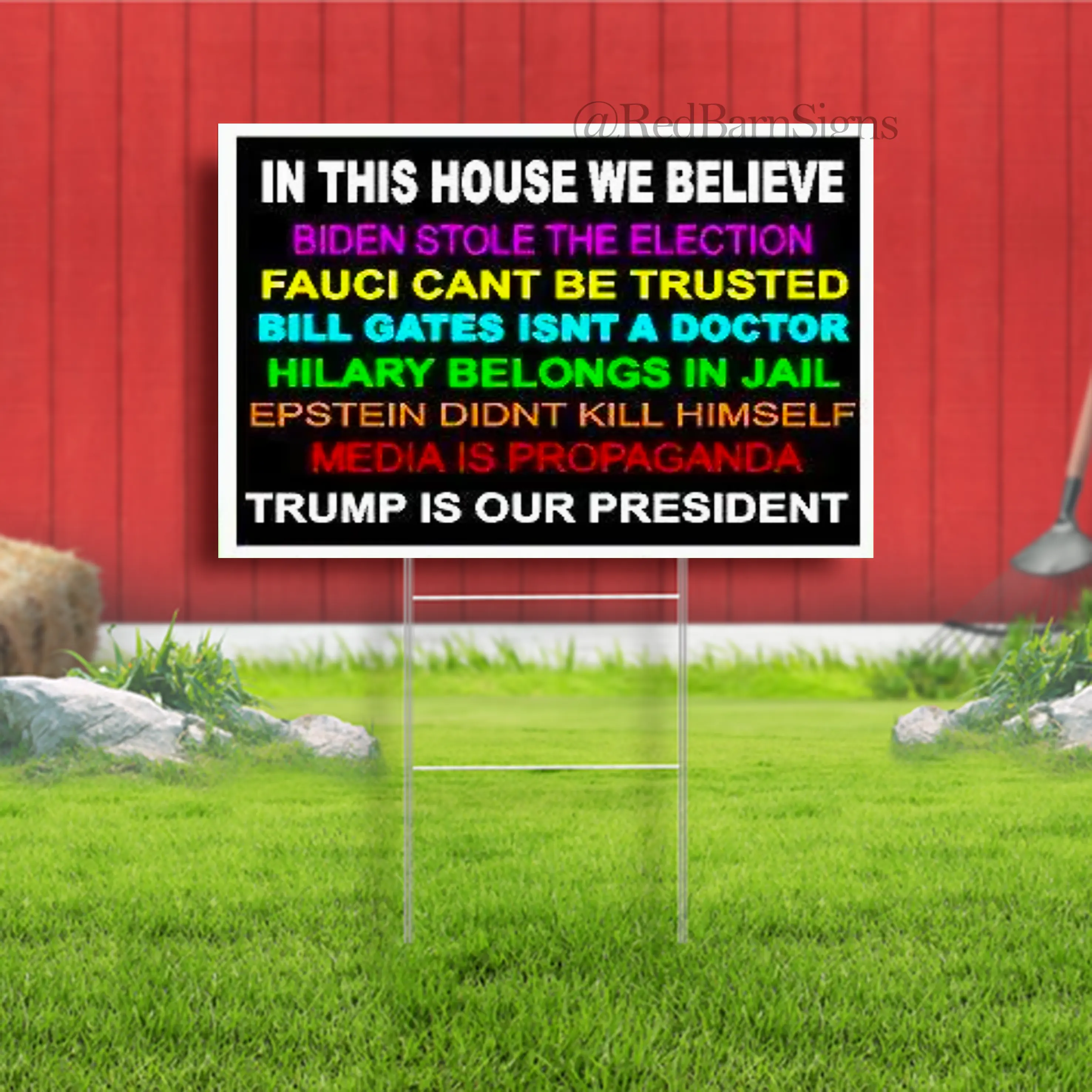 IN THIS HOUSE TRUMP IS PRESIDENT Yard Sign Road with Stand LAWN SIGN