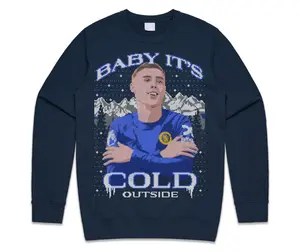 Baby It’s Cold Outside Christmas Jumper Sweater Sweatshirt Cold Palmer Cole England Football Team Celebration Adults Children's Gift