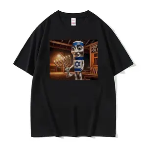 Tung Tung Tung Sahur Jewish Meme T Shirt Streetwear Men Women Humor Fashion Oversized T Shirts Cotton Short Sleeve Cozy T-shirts