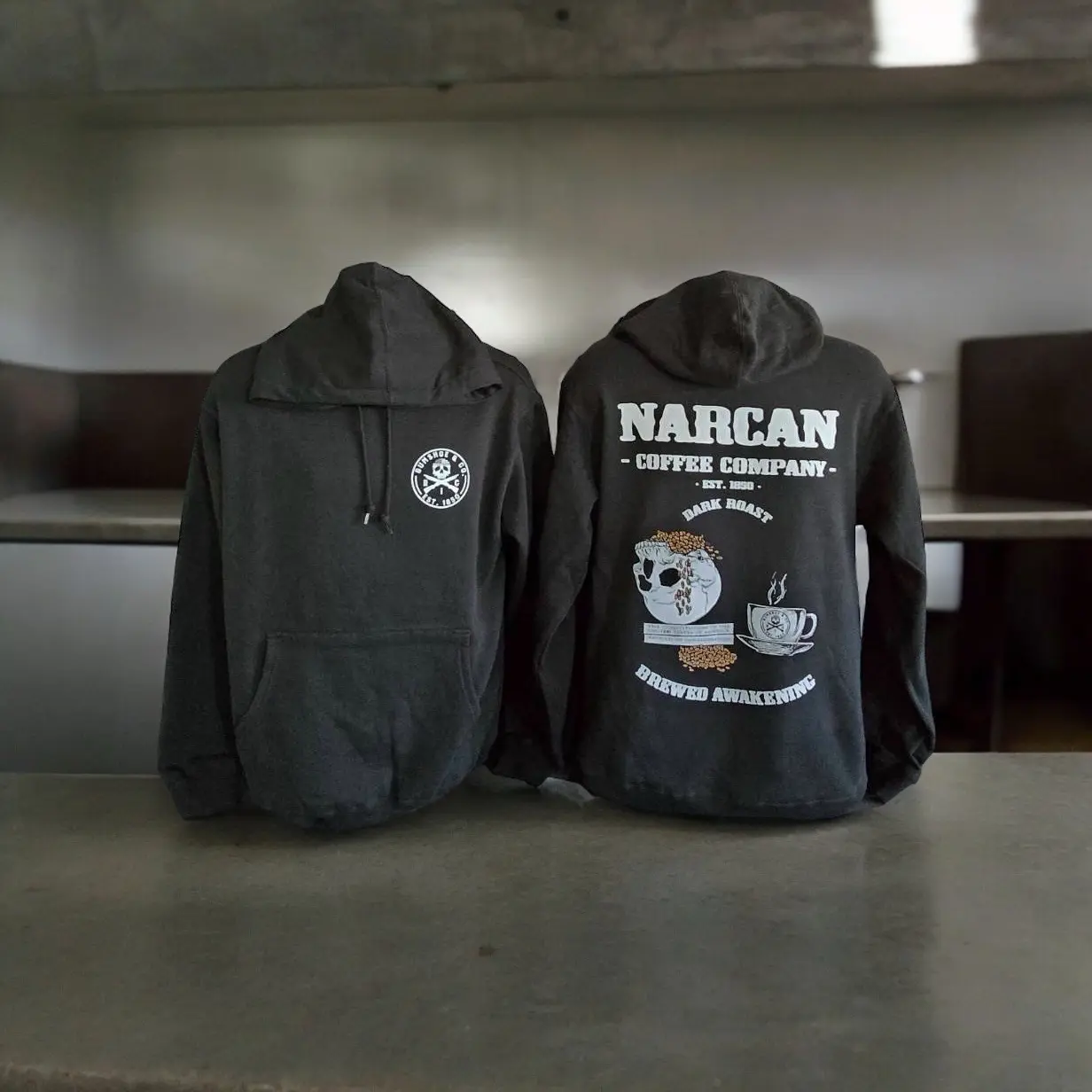 Gumshoe&Co. Brand Apparel (Unisex)/LEO Owned and Operated (Narcan Coffee Hoodie)