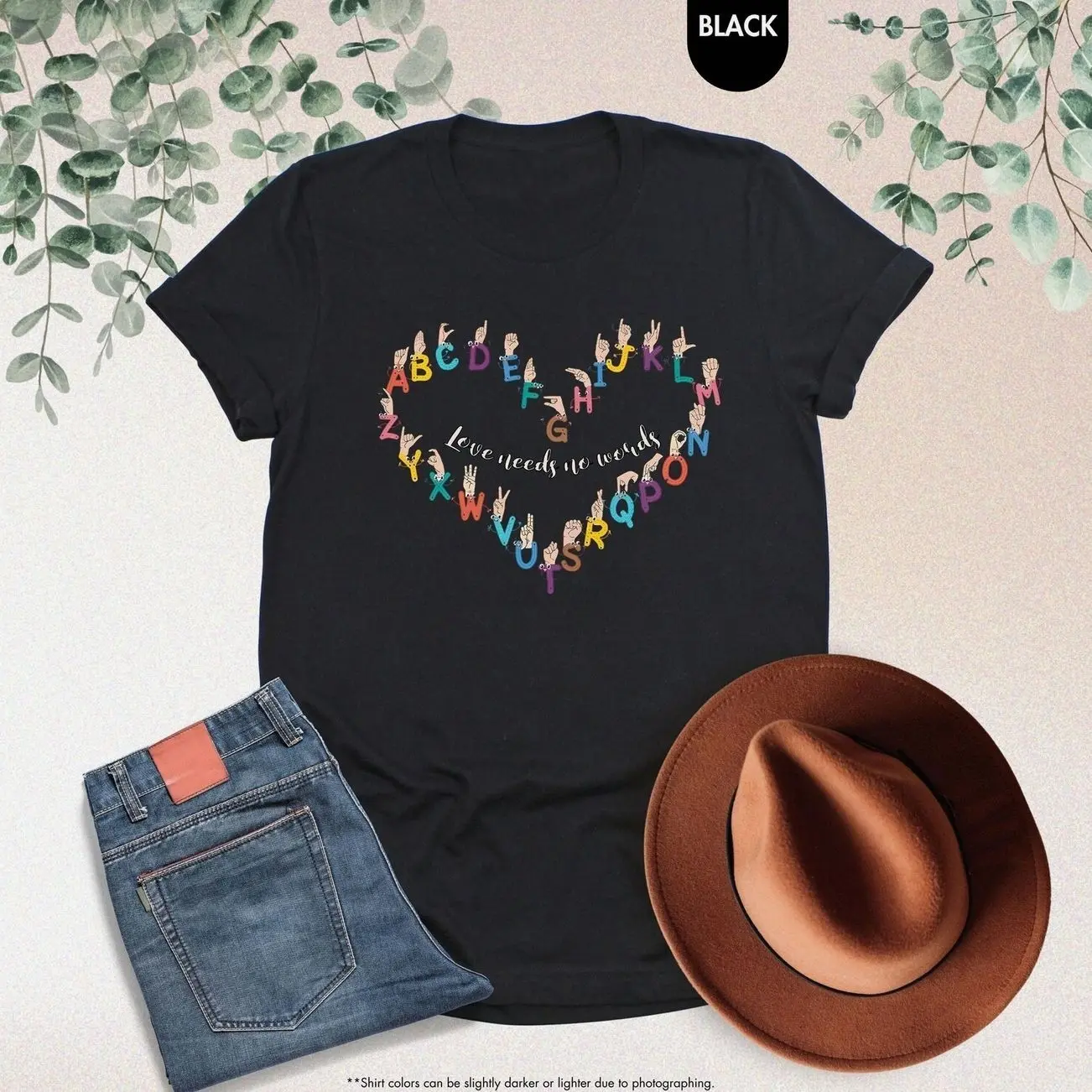 ASL Sign Language Teacher Shirt, Deaf Awareness Graphic Tee, Special Ed Gift H