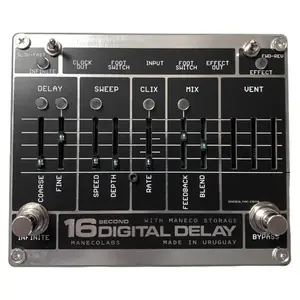 Maneco Labs Sixteen Second Delay Reissue Silver Pedal *USA Small Business*