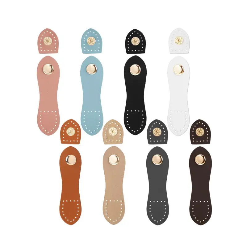 8 Leather Snap Buckles Snap Button Closure Sew On Leather Purse Closure Fasteners for Wallet Bags Tote in Various Colors