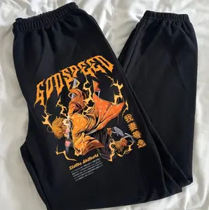 Demon Slayer Zenitsu Agatsuma Sweatpants Heavy Blend Graphic Pants for Fans Sizes S-3XL Comfortable Fit Casual Wear Sports Activities WCKCN