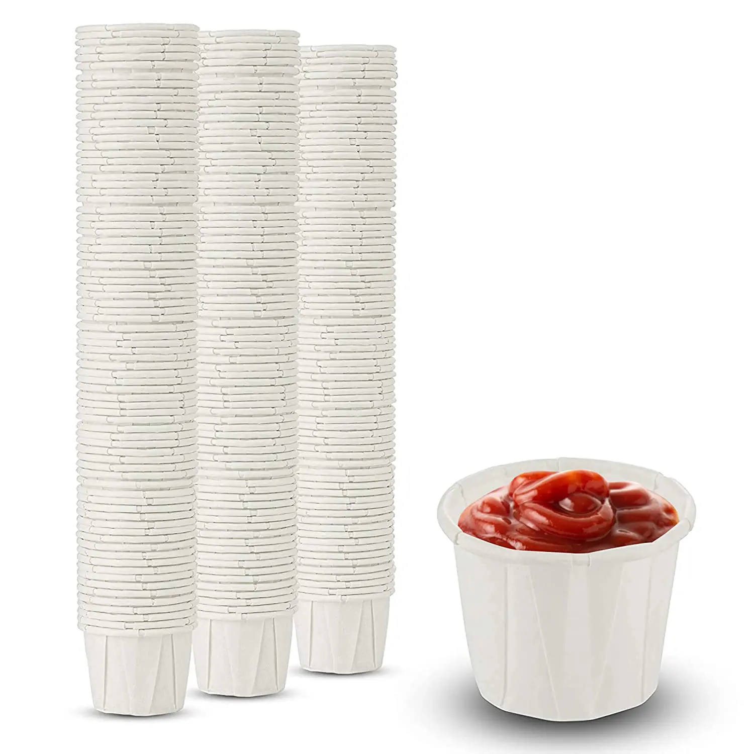 MT Products Disposable Cups - Individual Paper Portion Cups, Sample Cups, Pack of Disposable Tableware for Home, Festive & Party Supplies (Box Included)