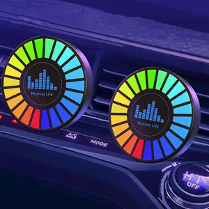 RGB Rhythm LED Light, Sound Control Pickup Rhythm Lights, Music Levels Light LED Car Lighting, Rechargeable Voice Activated Atmosphere Light, Car Interior Lighting, Multifunctional Ambient Lights