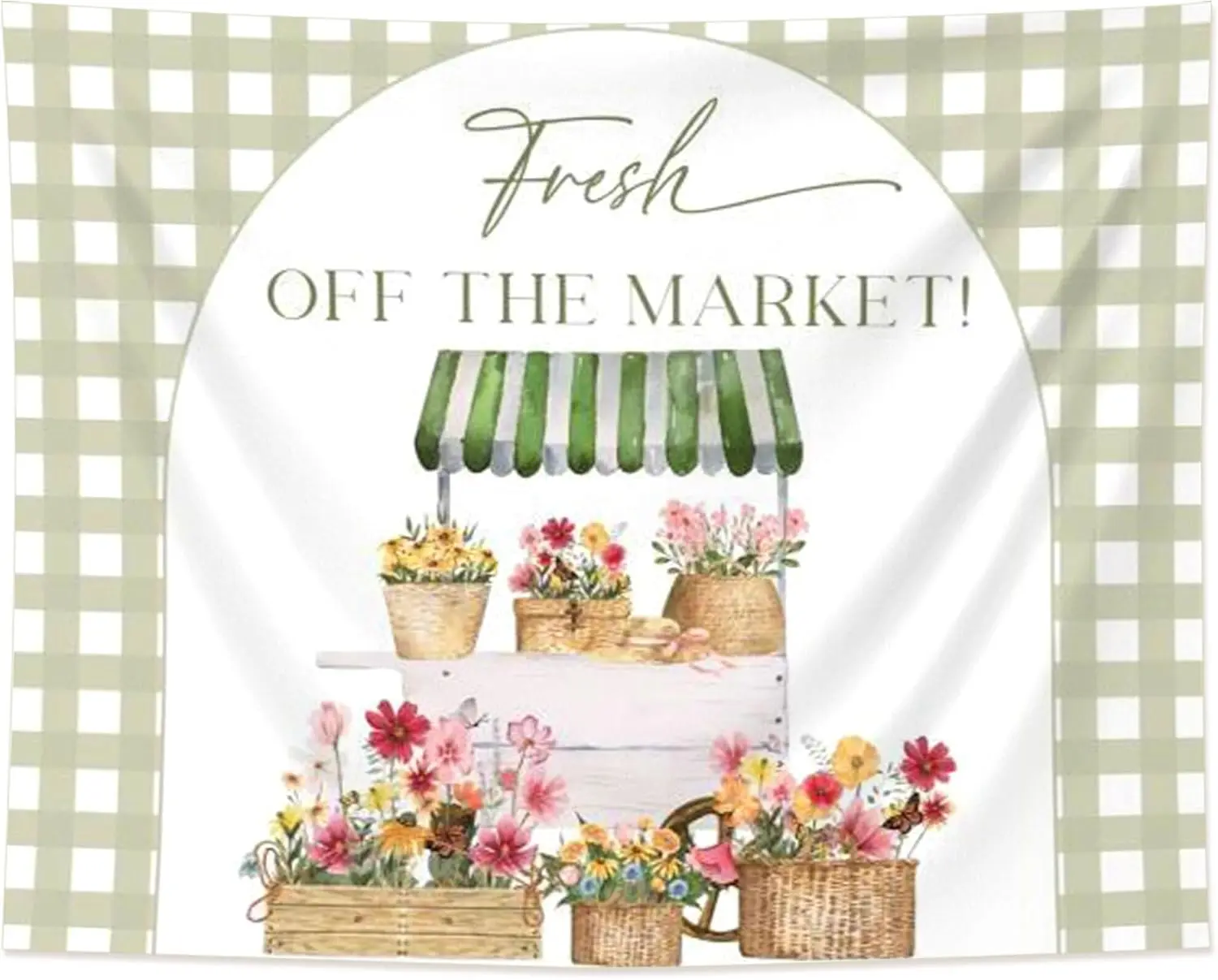 She's Off the Market Bridal Shower Banner Decor Farmer's Market Bridal Shower Backdrop Locally Grown Party Decor for Bridal Showers Gardener Theme Farm Partys Cozy Set