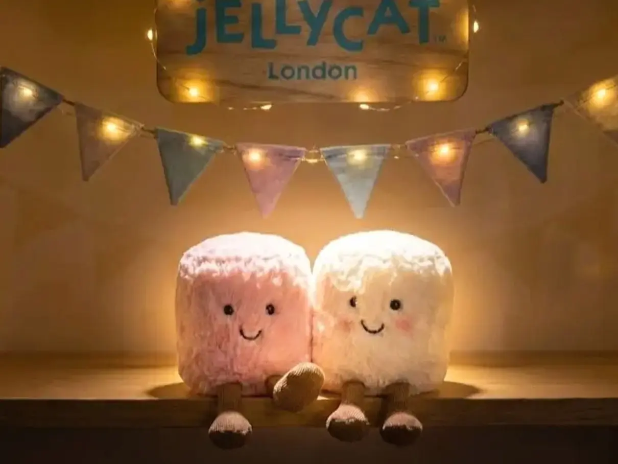 Cute Jellycat Style Sweet Cuddle Marshmallows Plush Toy Set, Soft Kawaii Marshmallow Plushie Pair, Aesthetic Room Decor & Cozy Cute Gift for Girls